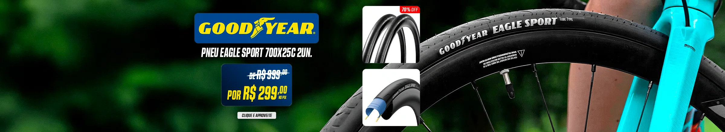 Pneu de Bicicleta Goodyear Eagle Sport 700x25