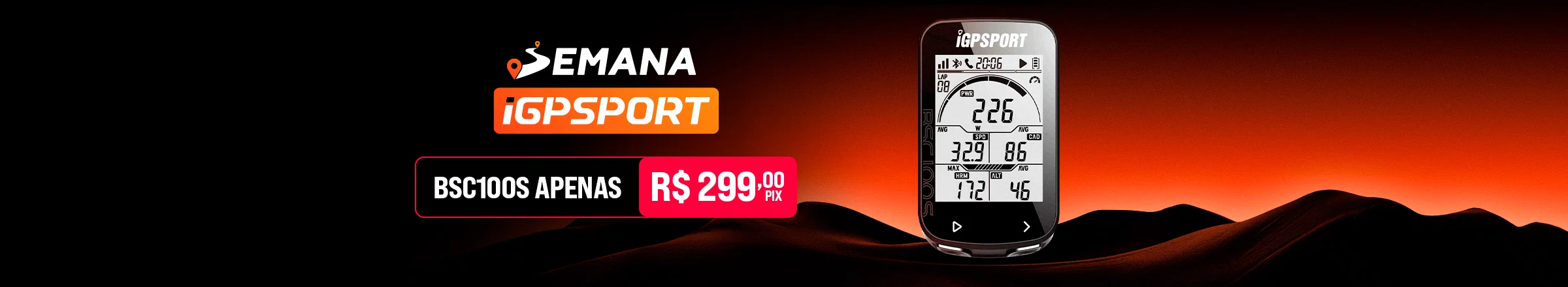 iGPSPORT BSC100S Apenas R$299,00