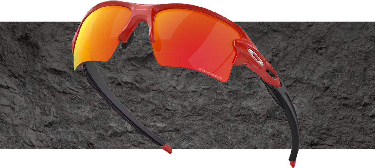 Oakley Flak 2.0 Branco / Vermelho - Fire Iridium