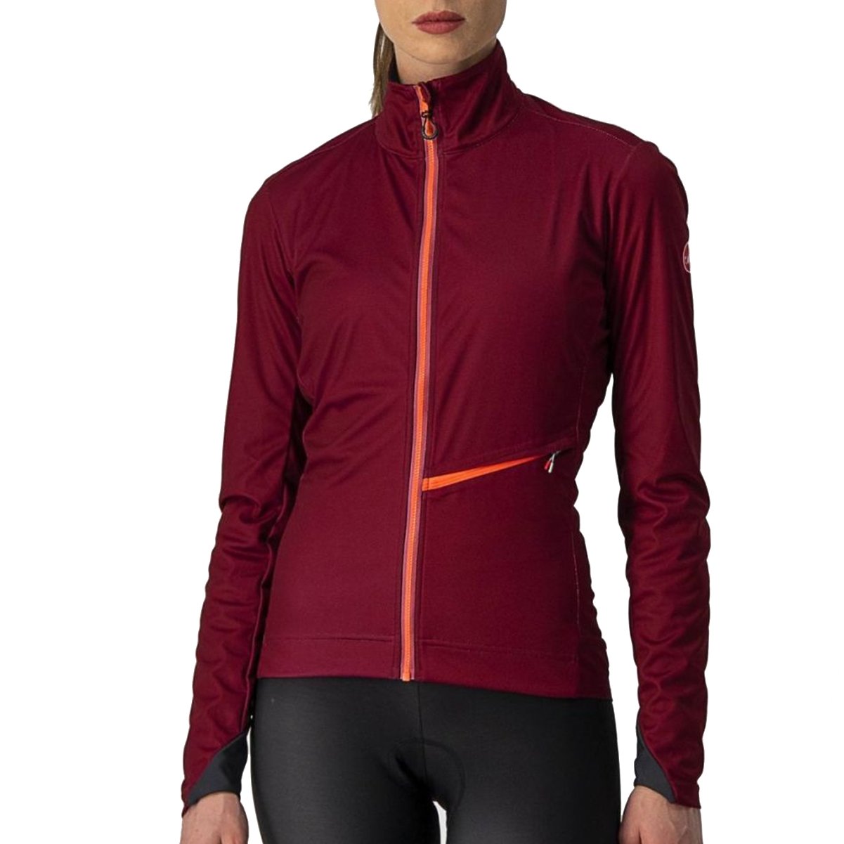 Castelli サイクルジャケット GORE WINDSTOPPER Jaqueta de Ciclismo Castelli Go Windstopper Feminina Bordo | Bike