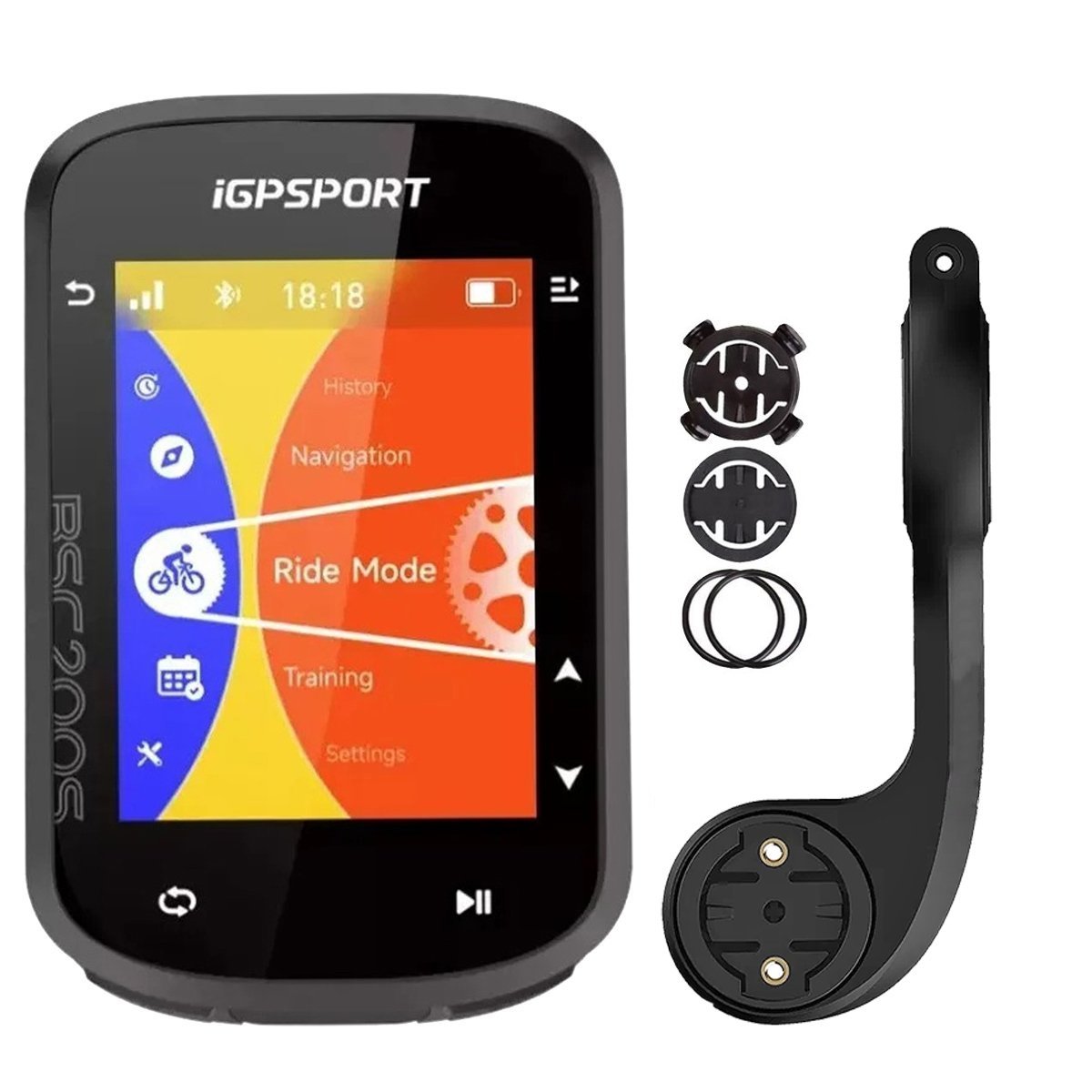 Kit Ciclocomputador com GPS Igpsport BSC200S + Suporte Frontal GPS