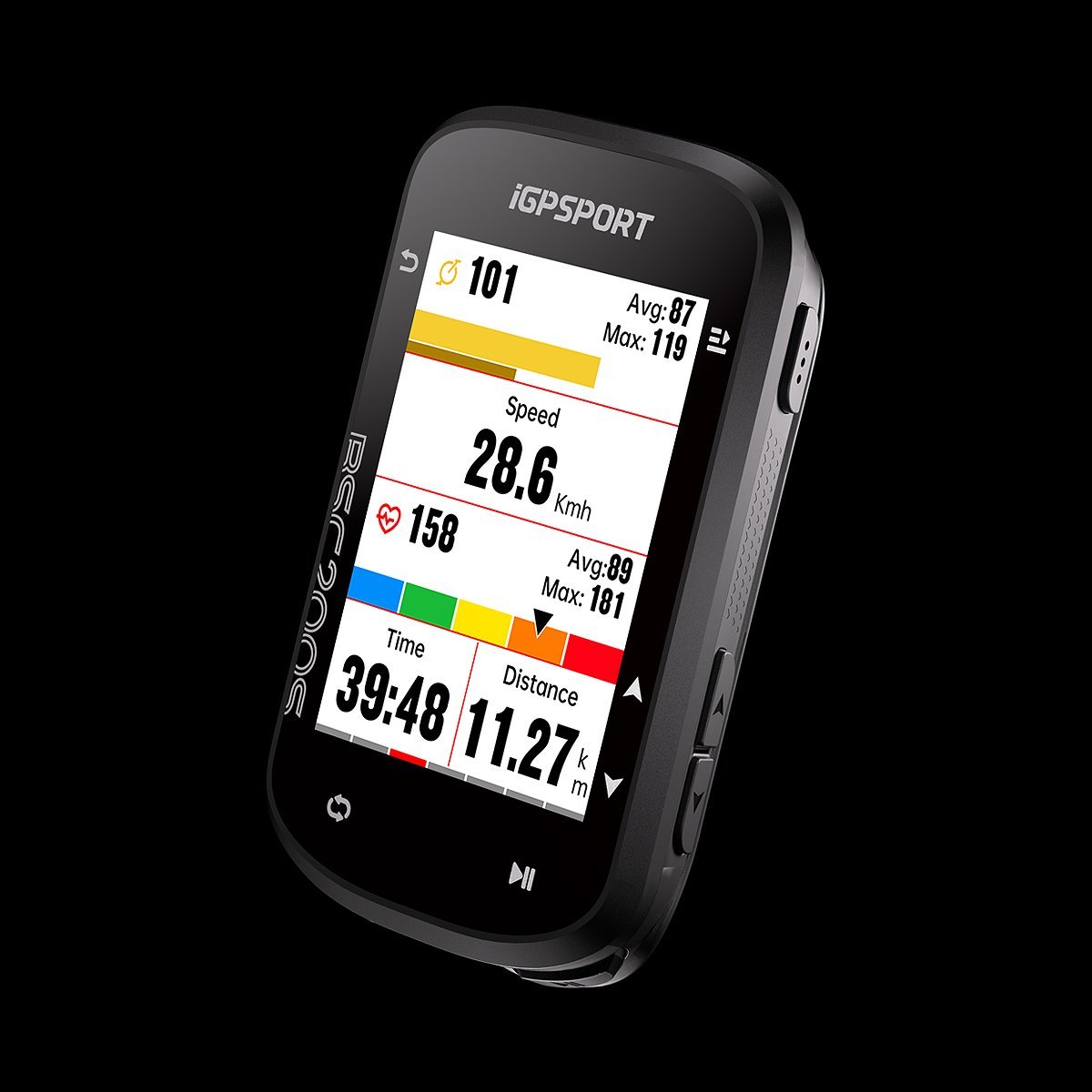 Kit Ciclocomputador com GPS Igpsport BSC200S Tela Colorida + Farol