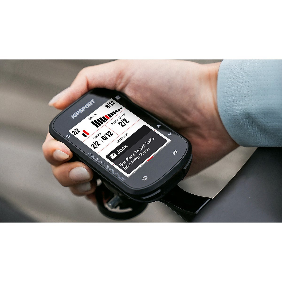 Kit Ciclocomputador com GPS Igpsport BSC200S Tela Colorida + Farol
