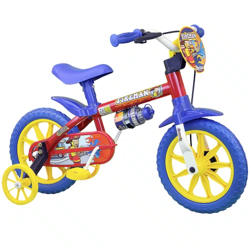 Bicicleta Infantil Nathor Fireman Aro 12