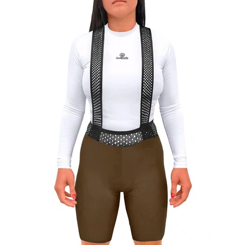 Bretelle de Ciclismo Barbedo Dolomites Feminino Café