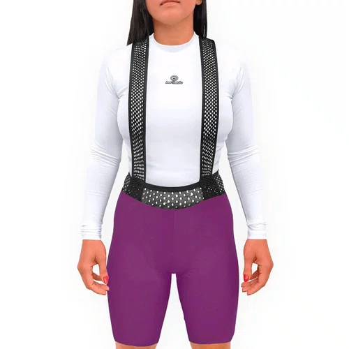 Bretelle de Ciclismo Barbedo Dolomites Feminino Roxo