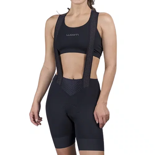 Bretelle de Ciclismo Woom Carbon Storm Feminino Preto