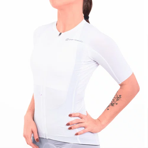 Camisa de Ciclismo Barbedo Trabzon Vanguard Feminina Branca