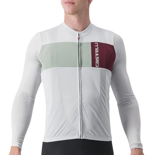 Camisa de Ciclismo Castelli Prologo 7 Manga Longa Cinza