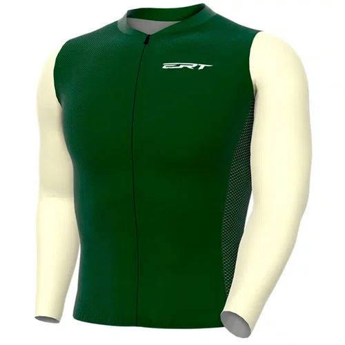 Camisa de Ciclismo ERT Euro Kryptonita Manga Longa Verde