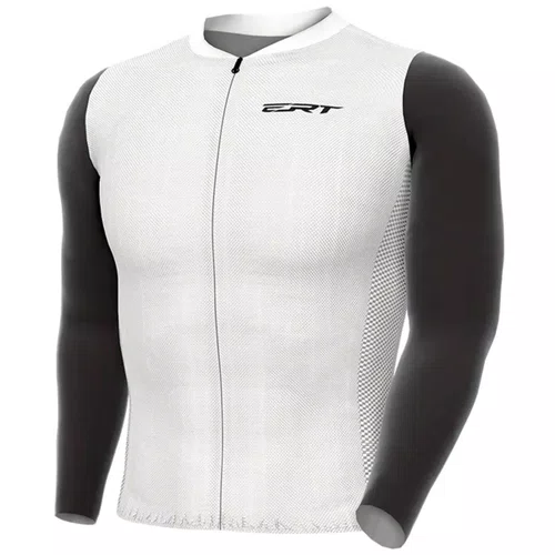 Camisa de Ciclismo ERT Euro Manga Longa Branca