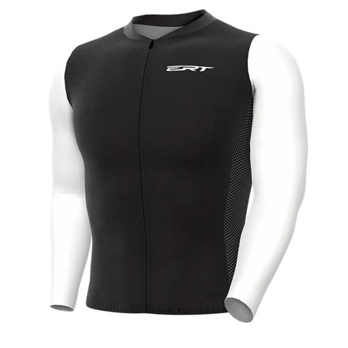 Camisa de Ciclismo ERT Euro Quartzo Manga Longa Preta