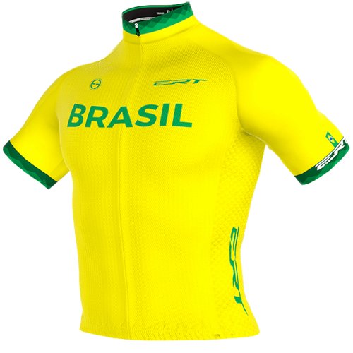 Camisa de Ciclismo ERT New Elite Brasil Amarela