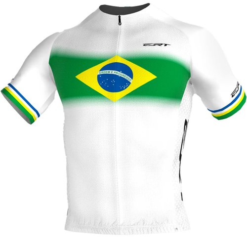 Camisa de Ciclismo ERT New Elite Campeão Brasileiro Branca