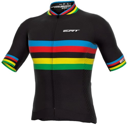 Camisa de Ciclismo ERT Premium Campeão Mundial Preta Camisa de Ciclismo ERT Premium Campeão Mundial Preta