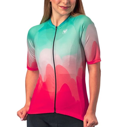 Camisa de Ciclismo Free Force Basic Ice Cream Feminina Rosa