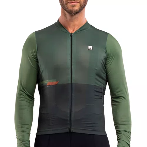 Camisa de Ciclismo Furbo Euro Invicta Manga Longa Verde