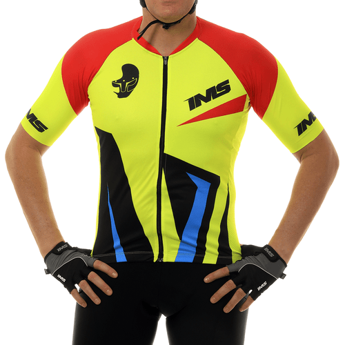 Camisa de Ciclismo IMS Racing Ellite 4° Bolso com Ziper Amarela
