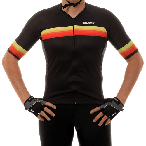 Camisa de Ciclismo IMS Racing Napoli 4° Bolso com Ziper Preta