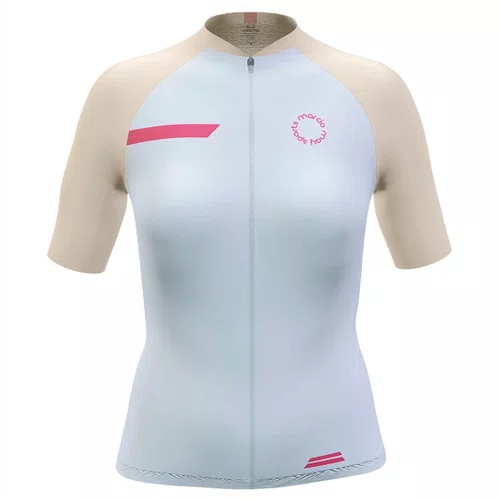 Camisa de Ciclismo Marcio May New Sport Feminina Bege