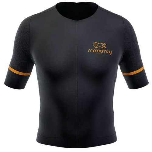 Camisa de Ciclismo Marcio May PRO Black e Orange