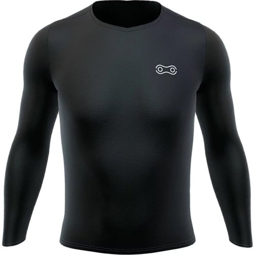 Camisa de Ciclismo Marcio May Racing Segunda Pele Preta