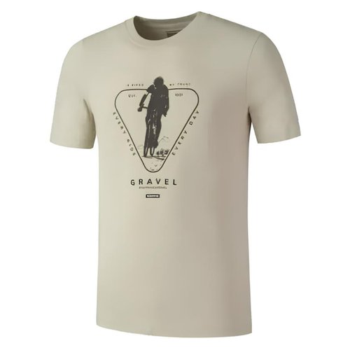 Camiseta Shimano Tee Gravel Bege Camiseta Shimano Tee Gravel Bege