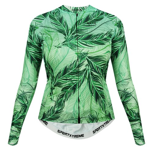 Camisa de Ciclismo SportXtreme Baoba Slim Manga Longa Feminina Verde