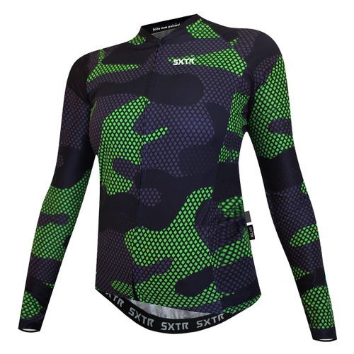 Camisa de Ciclismo SportXtreme Cargo Slim Manga Longa Feminina Verde