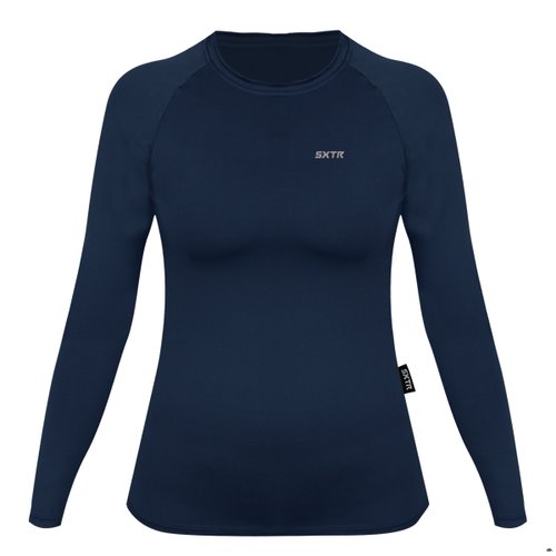 Camisa de Ciclismo SportXtreme Skin Segunda Pele Azul Feminina