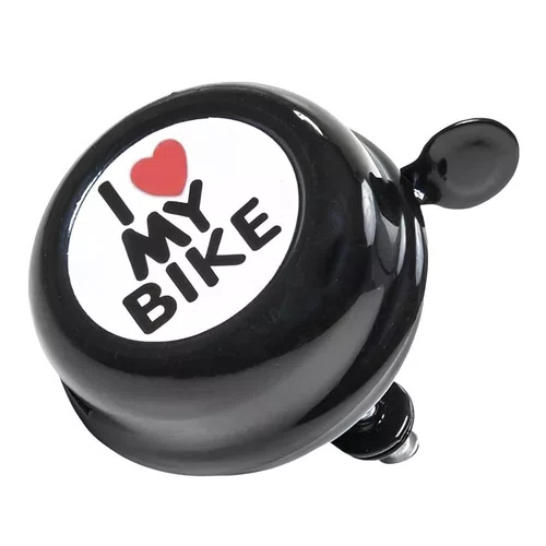 Campainha de Bicicleta Absolute I Love My Bike Preta Campainha de Bicicleta Absolute I Love My Bike Preta