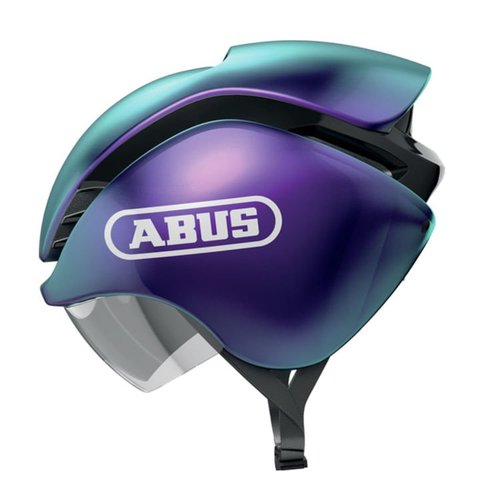 Capacete de Ciclismo Abus Gamechanger Triathlon Flip Flop Roxo e Preto