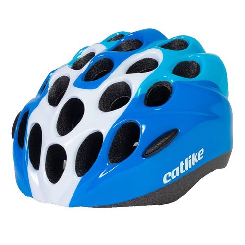 Capacete de Ciclismo Catlike Kitten Infantil Azul e Branco