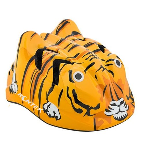 Capacete de Ciclismo Rontek Tigre Infantil Laranja
