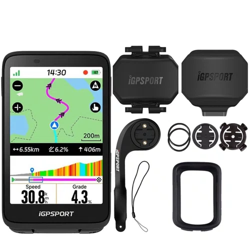 Ciclocomputador com GPS Igpsport Binavi Touch Screen Bundle