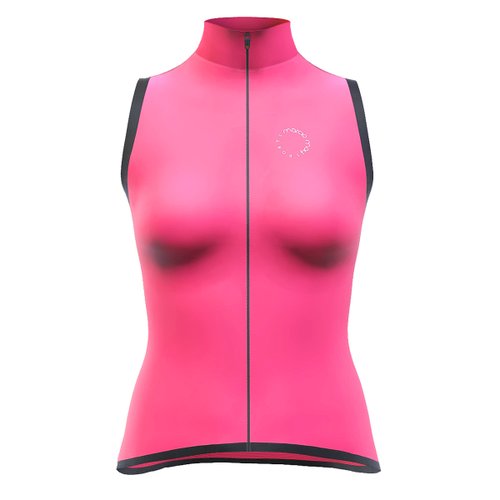 Colete de Ciclismo Corta Vento Marcio May New Race Rosa Feminino