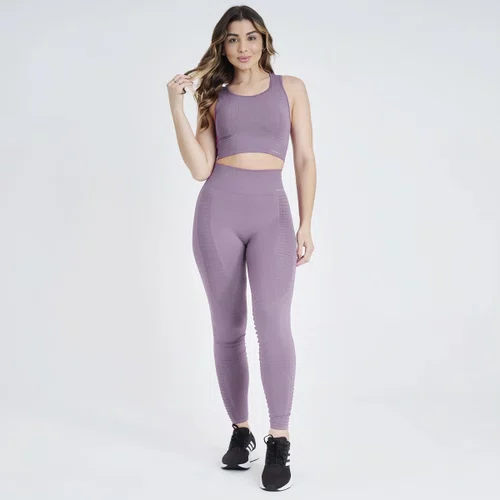 Conjunto Fitness Marcio May Top + Legging Firenze Rosa