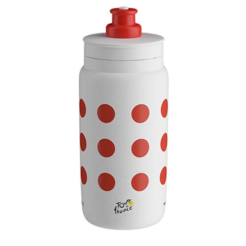 Garrafa de Ciclismo Elite Fly Tour de France Bolinhas Vermelhas 550ml