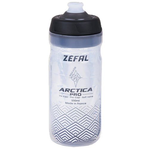Garrafa de Ciclismo Zefal Térmica Arctica PRO Cinza 550ml