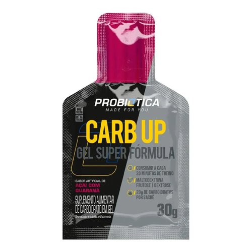 Gel Isotônico Probiotica Carb-Up Black Guaraná Com Açaí