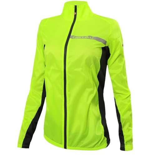 Jaqueta de Ciclismo Corta Vento Castelli Squadra Stretch Feminina Amarela
