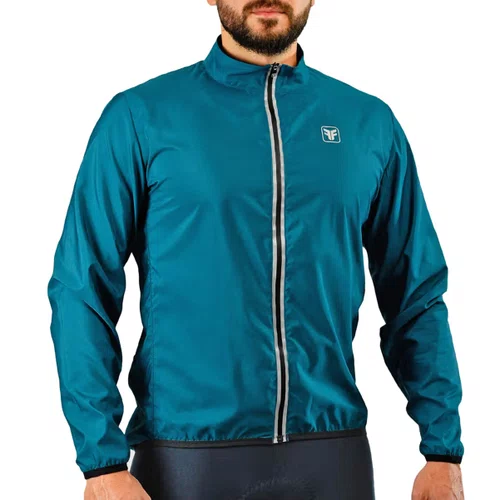 Jaqueta de Ciclismo Corta Vento Free Force Classic Petroleo