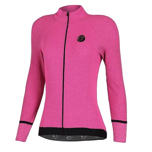 Jaqueta de Ciclismo Inverno Mauro Ribeiro Hive Feminina Rosa
