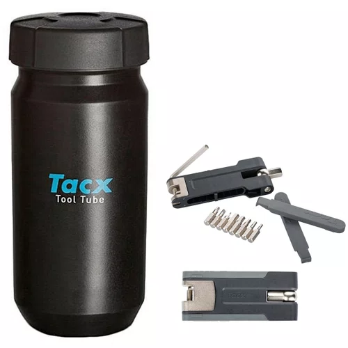 Kit Armazenador Ferramentas de Bicicleta Tacx + Canivete com Extrator de Corrente 10 Funções Kit Armazenador Ferramentas de Bicicleta Tacx + Canivete com Extrator de Corrente 10 Funções