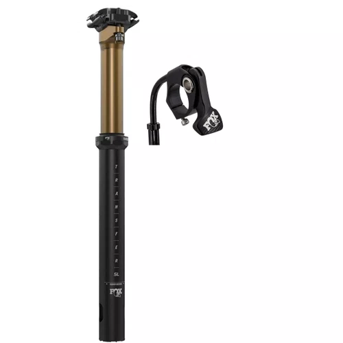Kit Canote Selim de Bicicleta Fox Transfer SL Kashima Retrátil 31.6 125mm + Trava