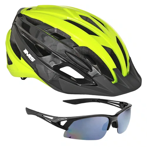 Kit Capacete de Ciclismo IMS Racing Adventure + Óculos de Ciclismo Atrio Attack Silver Chrome