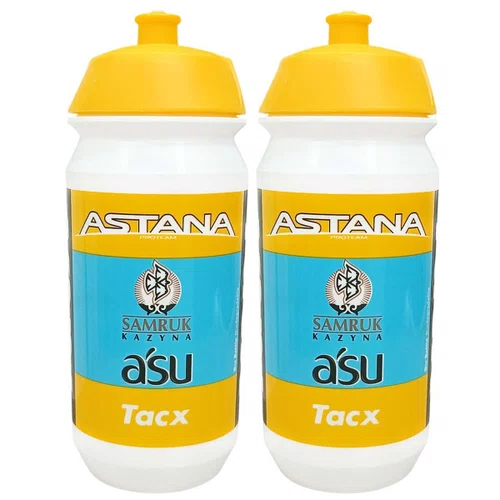 Kit Garrafa de Ciclismo Tacx Shiva Pro Team Astana 500ml 2 Unidades