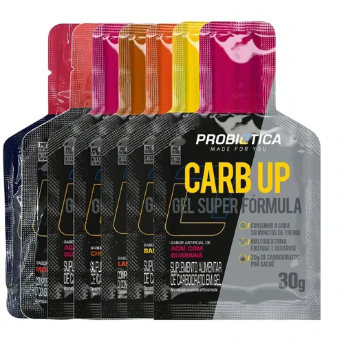 Kit Gel Isotônico Probiotica Carb-Up Super Fórmula 7 Sabores Kit Gel Isotônico Probiotica Carb-Up Super Fórmula 7 Sabores