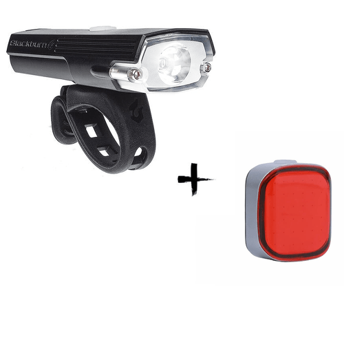 Kit Iluminação Farol de Bicicleta Blackburn Dayblazer 400 Lumens + Sinalizador Absolute Square USB