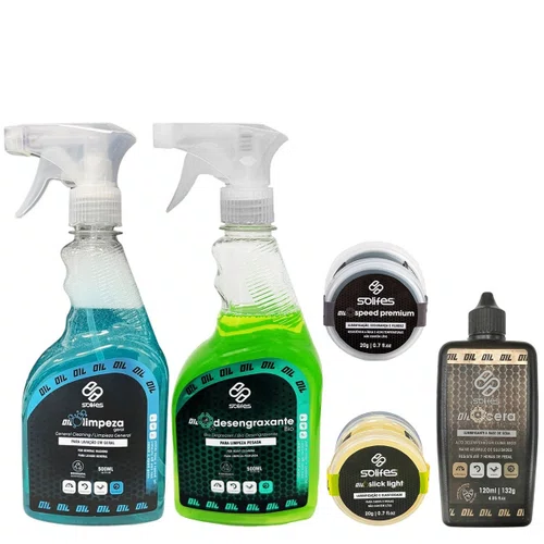 Kit Limpeza e Lubrificação de Bicicleta Solifes Total Lube